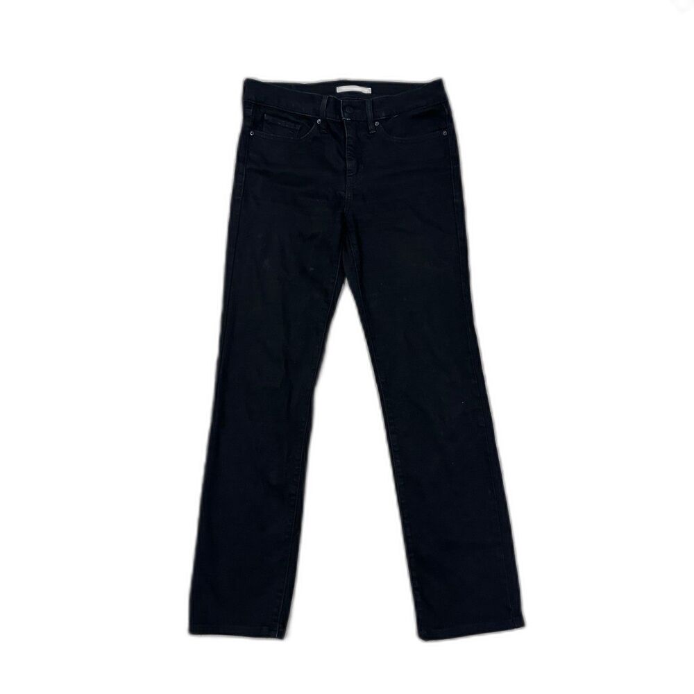 Levi's 314 Shaping Straight Jeans Black Denim Size 27